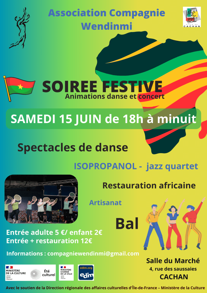 Soirée festive Samedi 15 juin de 18h à minuit, Salle du marcé Cachan